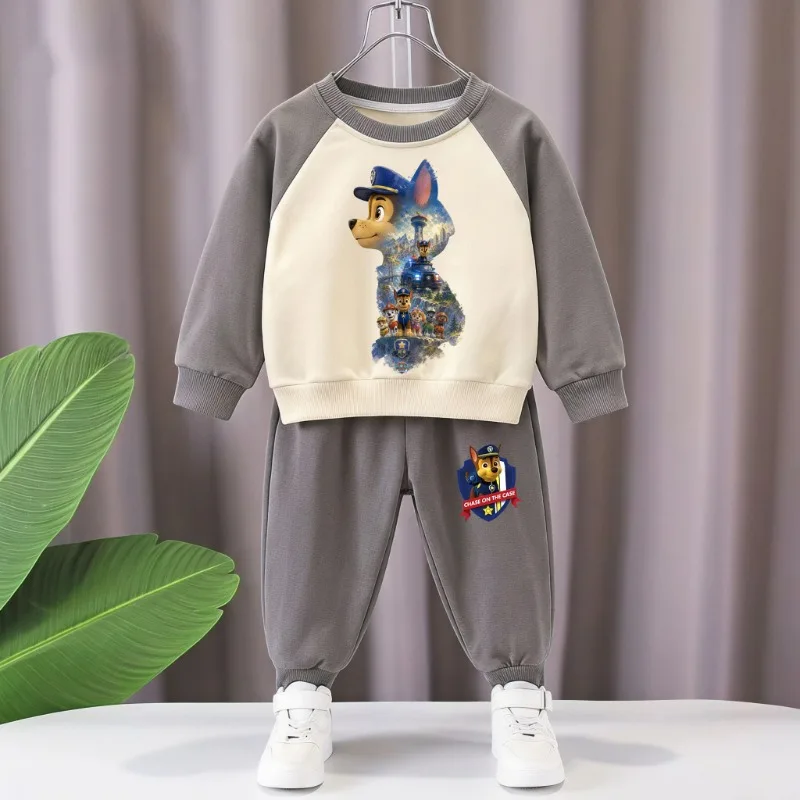 2026 Herbst Neue Kinder-Freizeit-Sweatshirt-Sets Jungen Hoodies und Lange Hosen Zweiteiliger Anzug Kinder Mode-Trainingsanzug Sportkleidung – Detail 4