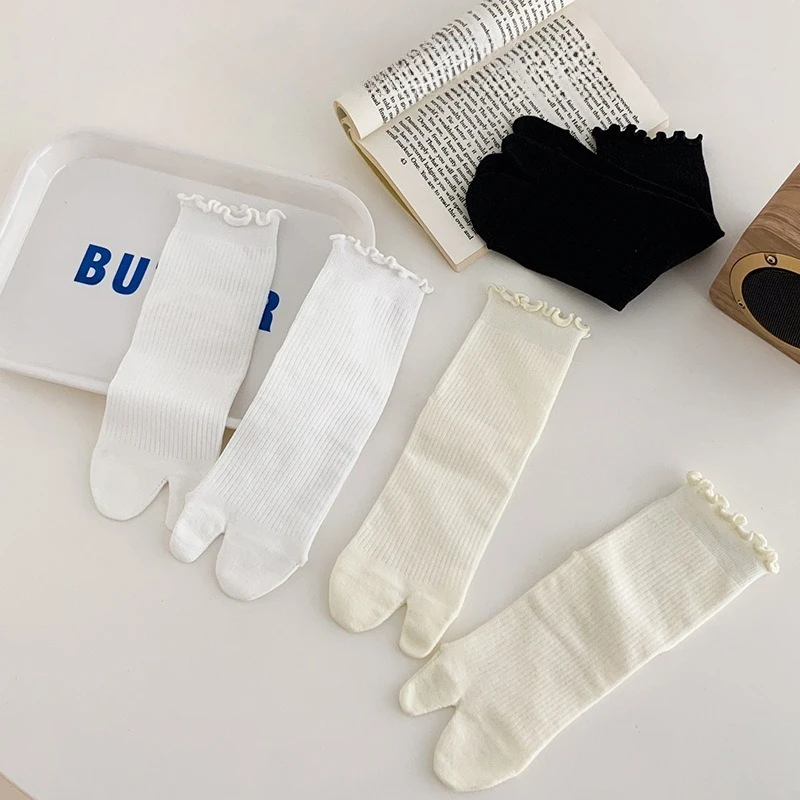 4 pares de calcetines de longitud media para mujer, calcetines finos de algodón para primavera y verano, calcetines largos transpirables que absorben el sudor