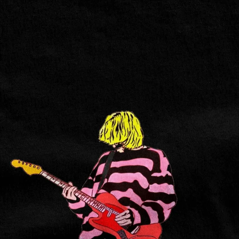 Novelty modern pop art portrait Kurt Cobain T shirt for men women pure cotton tee shirt classic clothes