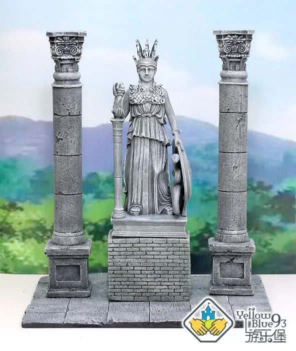 

25 СМ Saint Seiya Ткань Миф Смола Сцена Статуя Афины Скульптура Рыцари Зодиака В наличии