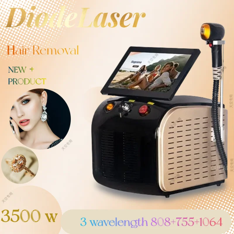 

3500W 808nm Diode 755 808 1064nm 3 Wavelength EMSzero New Portable Beauty Salon Freezing Point Painless Permanent Hair Removal