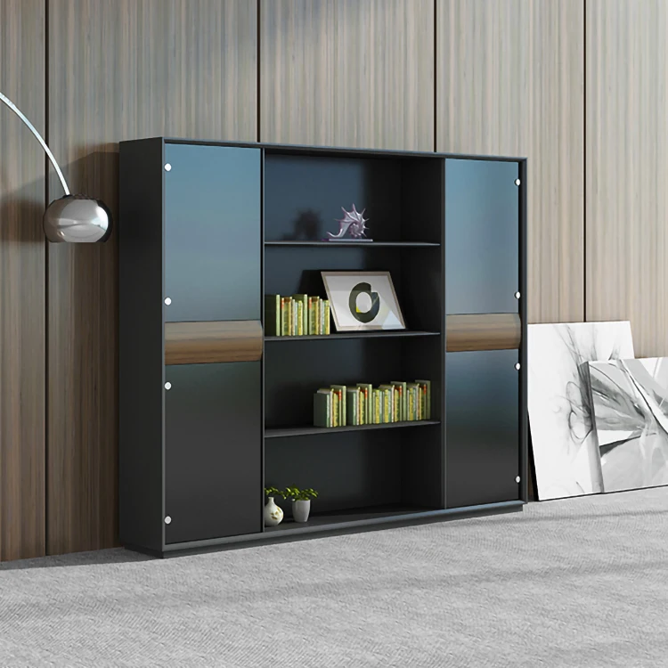 Hot Sale Modern Design 2-Port 4-Door Office Locker Wardrobe Cheap Metal Steel Removable File Cabinet For Workshop Wooden Panel