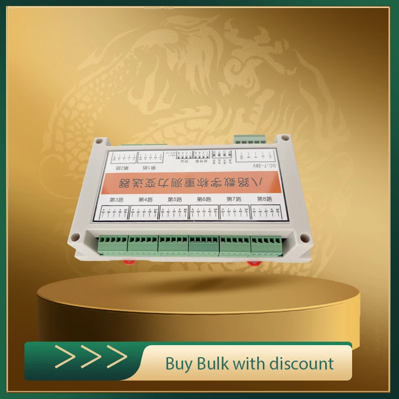 8 Channel Digital Weighing Indicator, Bridge Sensor Amplifier, RS485 Modbus RTU Force Transmitter High Speed 1280Hz, 1/500000