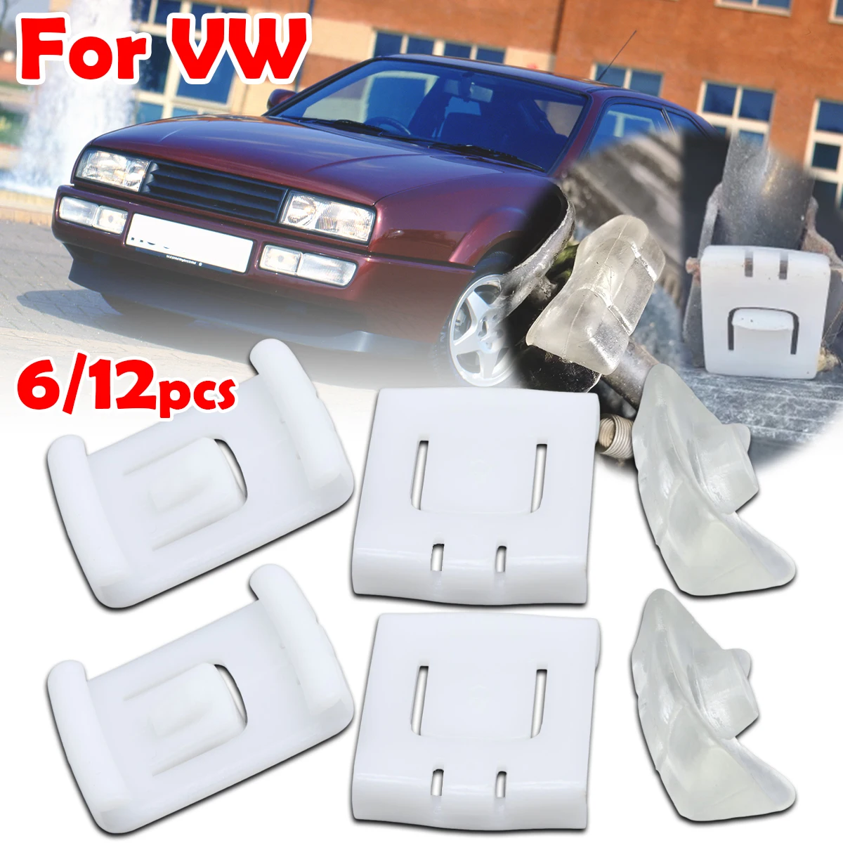 

Car Seat Fastener Rail Runner Clip Bracket Sliders Guide 435881203A 191881213 For VW Corrado Scirocco T3 Cabrio Gol Beetle Caddy