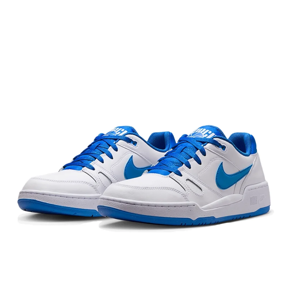 Nike Full Force Low Zapatillas de skate bajas cómodas, elegantes y versátiles para hombre, color azul y blanco FB1362-105