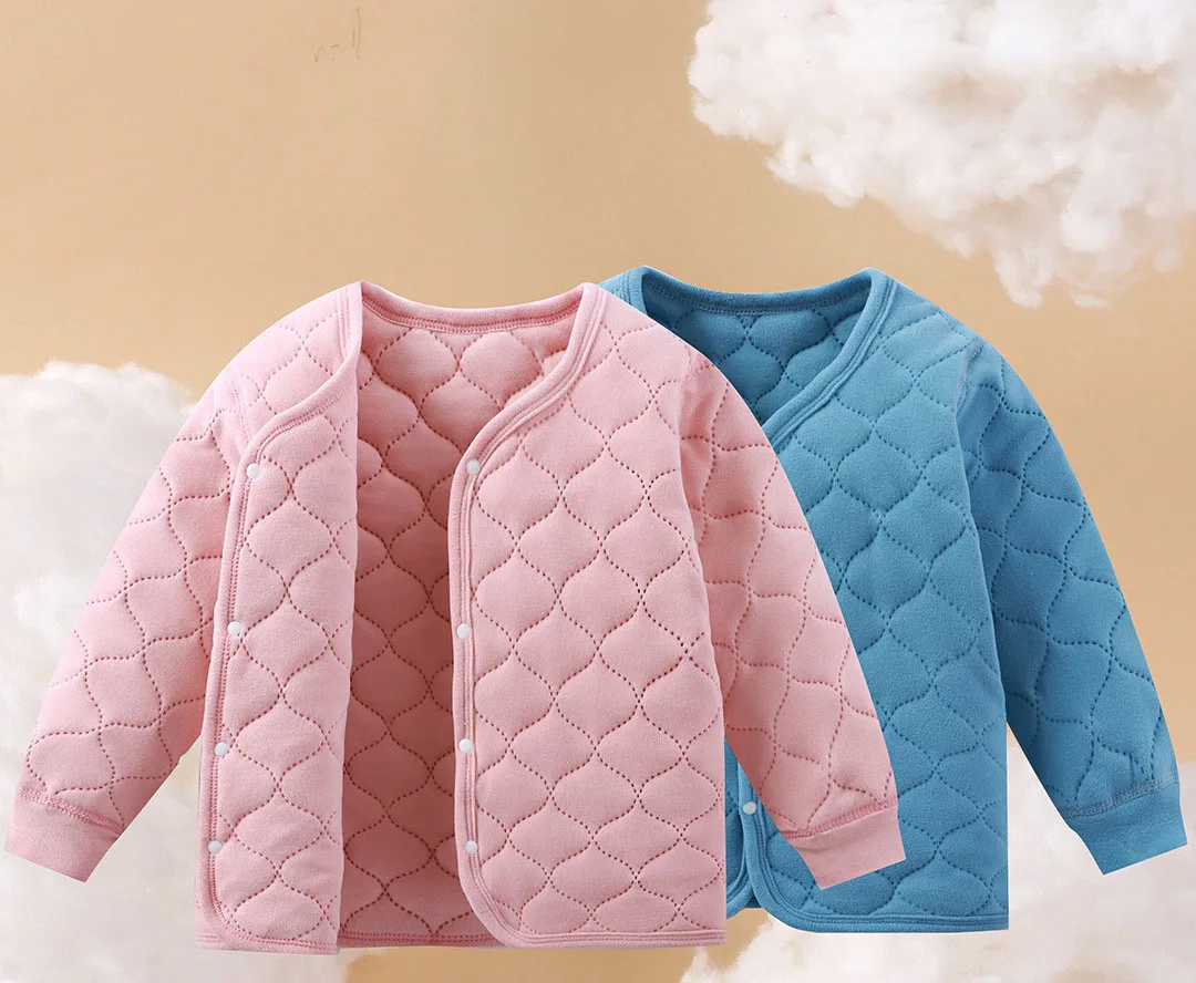 Cotton Padded Coat For 1-12Y Girls Autumn Winter Solid Thicken Argyle Kid Girls Overcoat Normcore Warm Toddler Girl Inner Jacket