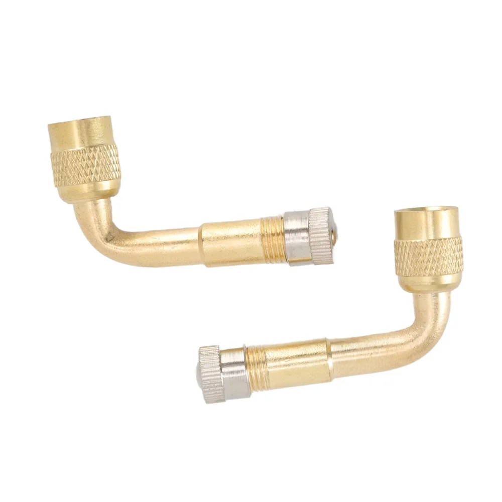 9PCS Brass Tire Valve Stem Extender Flexible Rubber Hose 45/90/135 Degree Tire Inflation Adapter Angled Adapter Metal