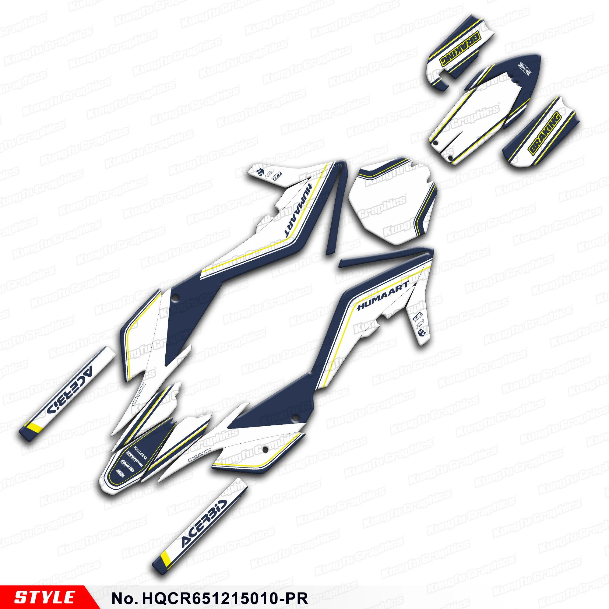 

JY RACING Customised Graphics Sticker Kit for Husqvarna CR65 CR 65 2012 2013 2014 2015 Modified, HQCR651215010-PR