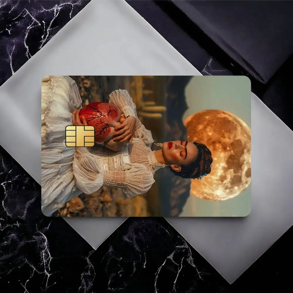 Art F-Frida Kahlo Bank Card Sticker Film Tape Skin For Credit Card Debit Card Waterproof Stickers