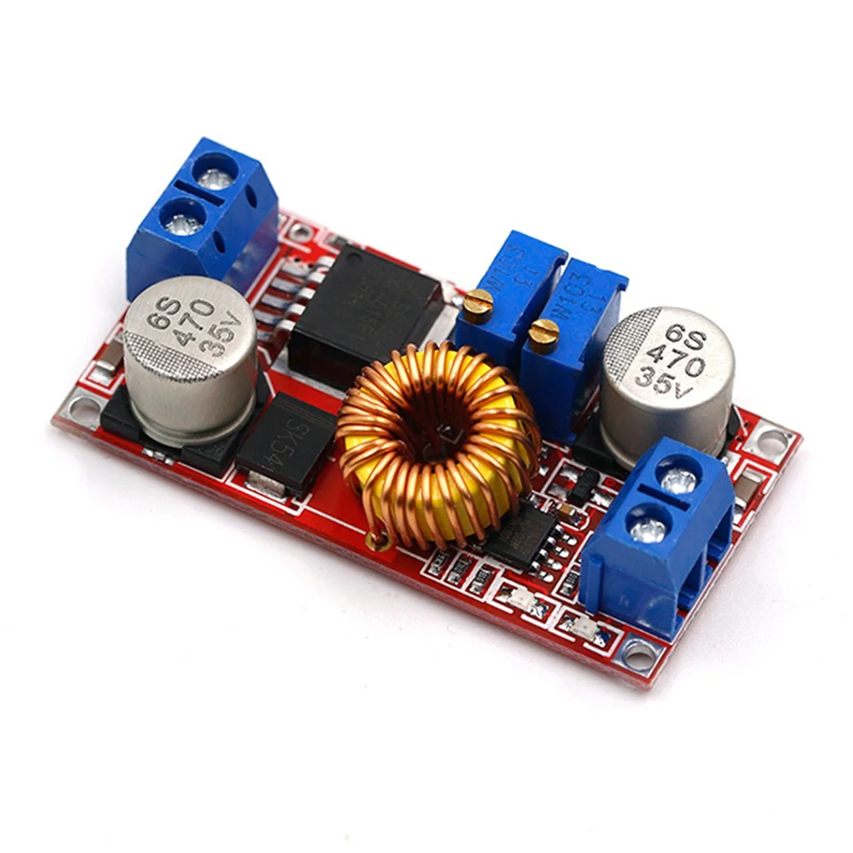 

TCE 5Pcs 5A DC to DC CC CV Lithium Battery Charging Board Led Power Converter 5-32V to 0.8-30V Lithium Charger Module XL4015