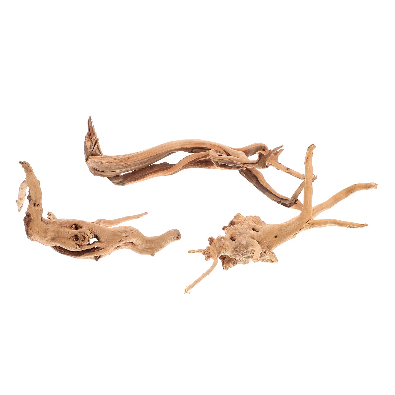 

3 Pcs Fish Tank Landscaping Sunken Wood Natural Driftwood Crafts Artificial for Aquarium Reptile Driftwoods