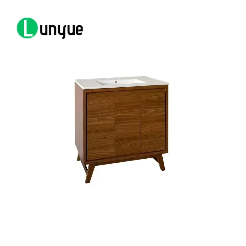 Floor to Ceiling Modern Bathroom Vanity Cabinet Solid Wood and MDF Construction with Soft Closing Door Hinges for Home