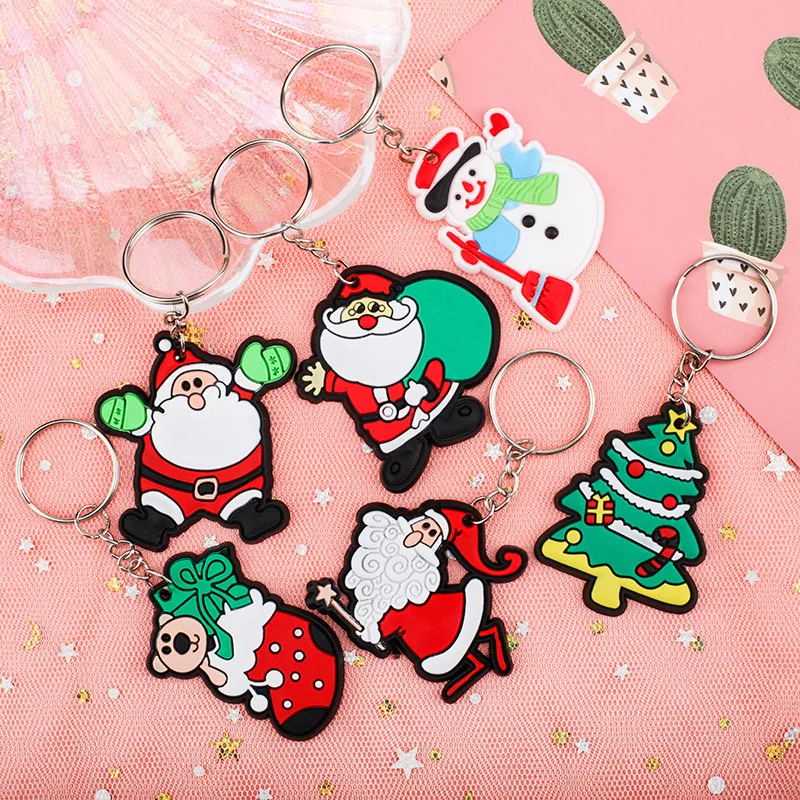 48/120 Pieces of Christmas Keychains, Including Santa Claus, Snowman, and Christmas Tree Designs, Cute Accessories, Ideal Christmas Gifts
