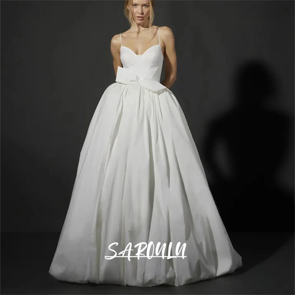 

Affordable Wedding Dress for Women 2025 Sweet Spagehtti Straps A Line Bridal Gown, Customized Plus Size Bride Dresses