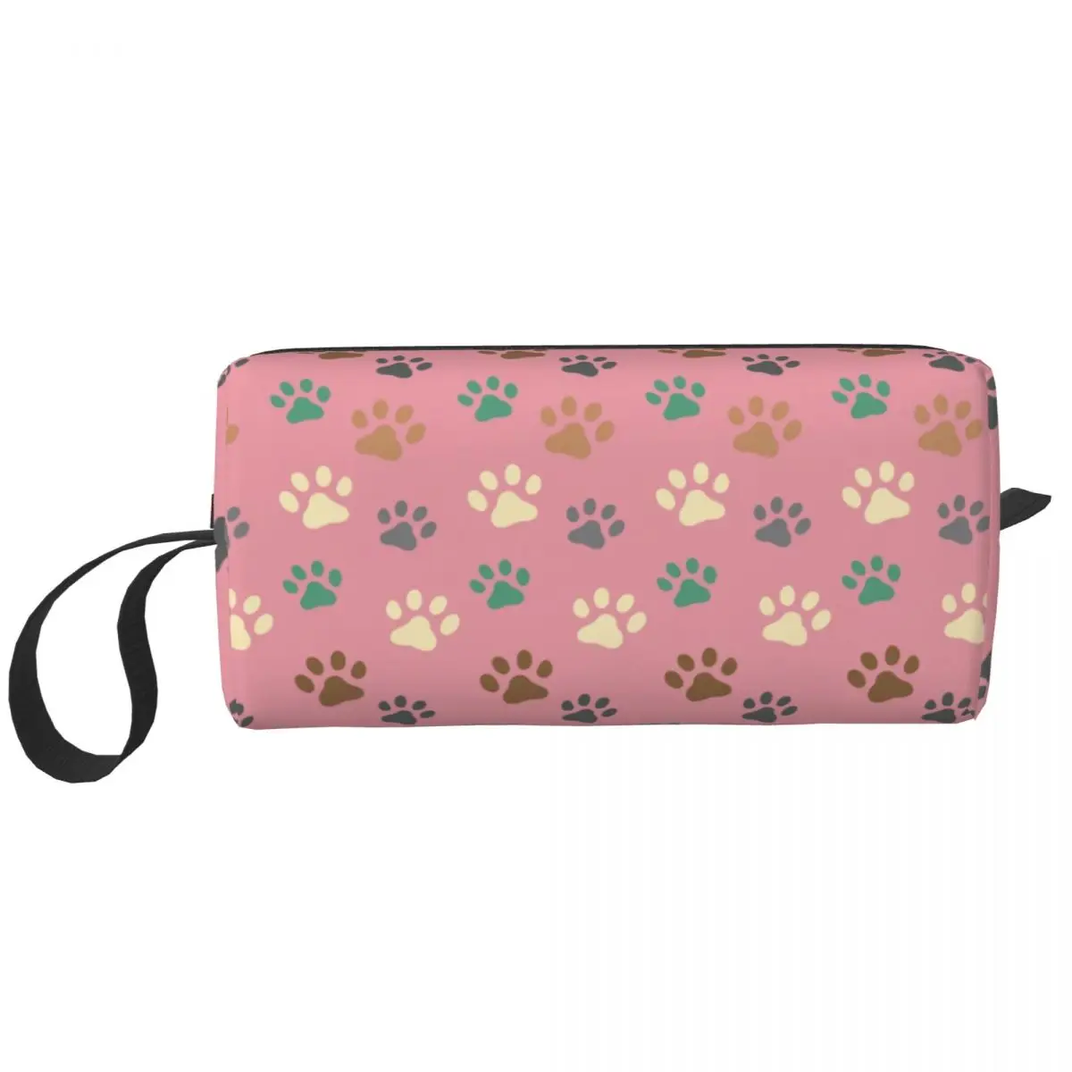 Custom Pet Dog Paw Pattern Toiletry Bag Women Animal Footprint Makeup Cosmetic Organizer Ladies Beauty Storage Dopp Kit Case