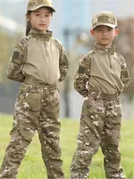 Uniforme táctico para niños, conjuntos de ropa de caza, trajes de camuflaje Airsoft para niños, entrenamiento de senderismo al aire libre para padres e hijos