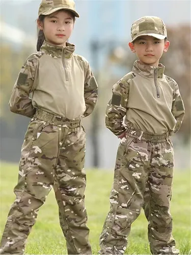 Uniforme táctico para niños, conjuntos de ropa de caza, trajes de camuflaje Airsoft para niños, entrenamiento de senderismo al aire libre para padres e hijos