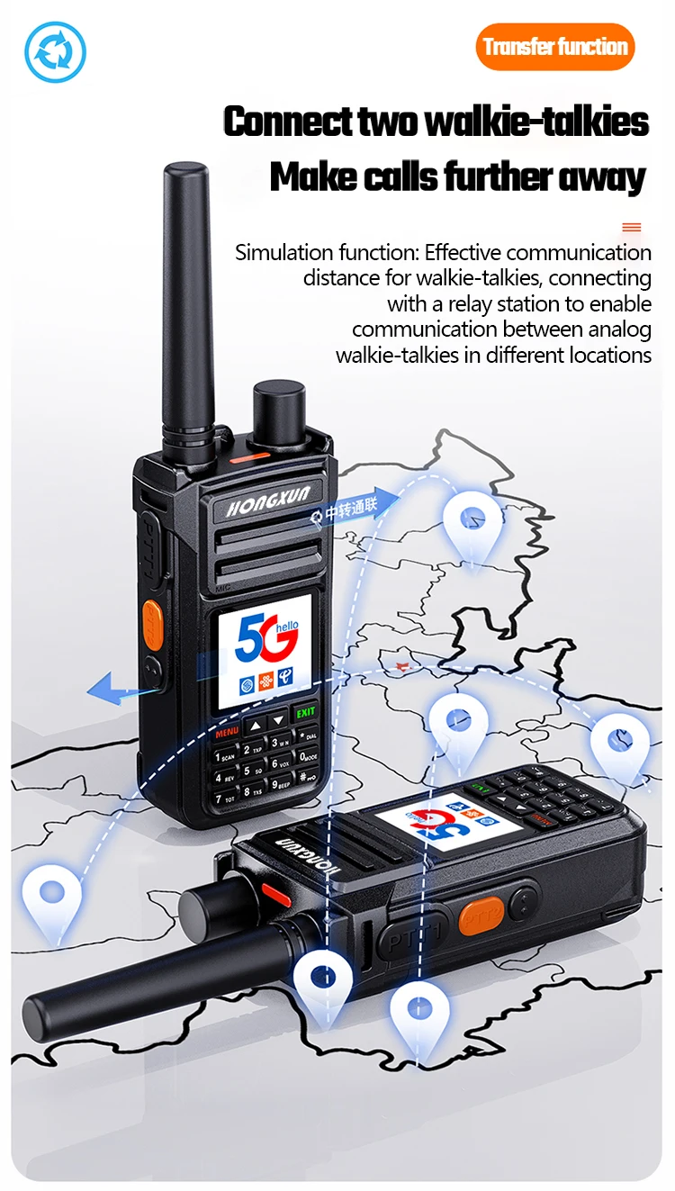 Zello Walkie Talkie, slot per schede Dual Sim, POC globale, Android, radio di rete a distanza illimitata, 2G, 3G, 4G