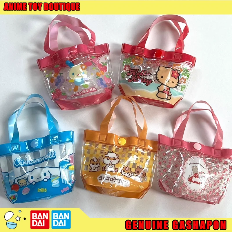 

Bandai Genuine Sanrio Action Figure U-Sa-Ha-Na HelloKitty Kuririn Cinnamoroll Gashapon Handbag Marron Cream Pendant Original