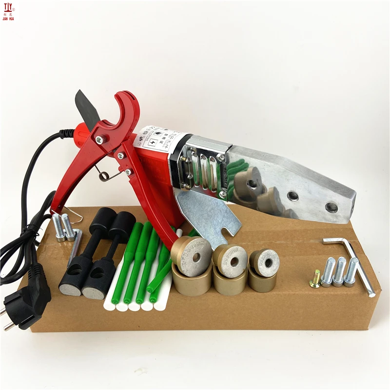 Electronic Plastic Pipe Welder Set With 25mm Tube Cutter Ppr Machine 220V PP PE Plastic Pipe Repair Tools Plumbing