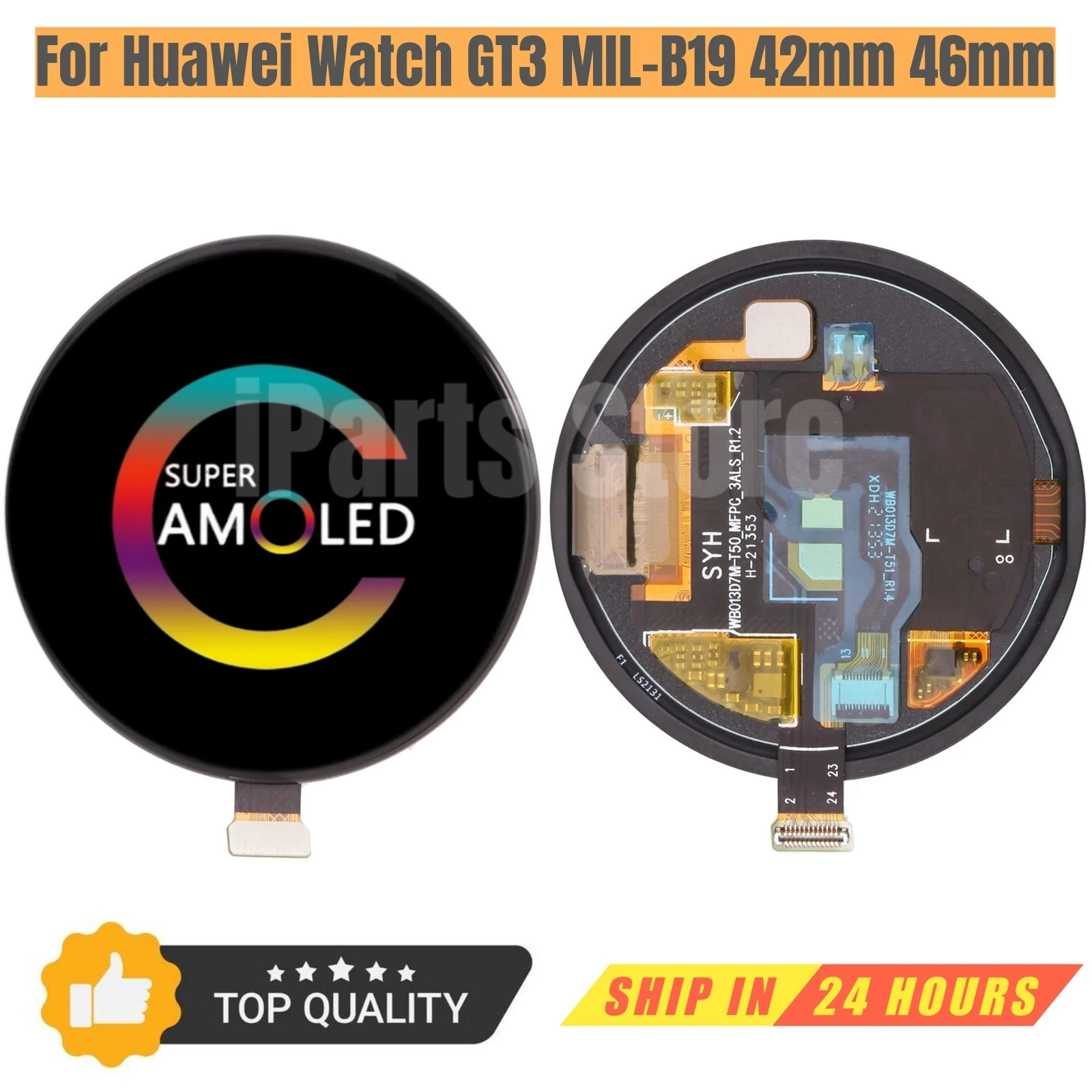 

Сменный дисплей iParts для Huawei Watch GT 3 GT3 MIL-B19 JPT-B19 JPT-B29 42 мм 46 мм AMOLED ЖК-сенсорный экран в сборе OEM