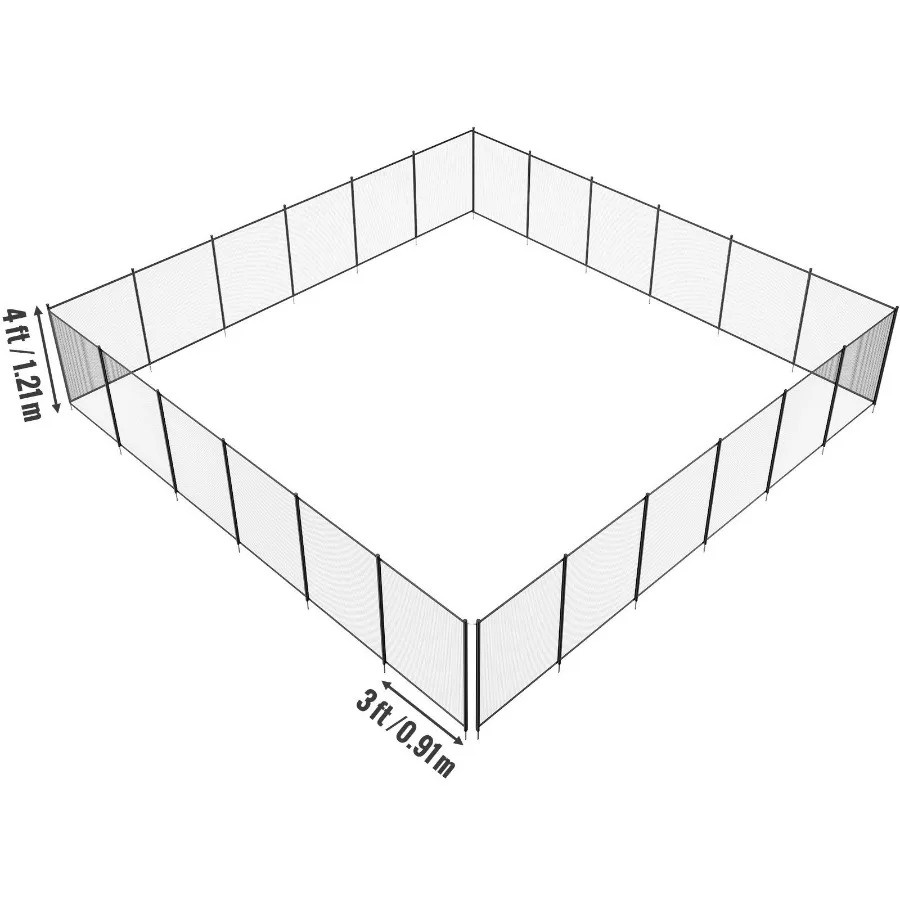 

Pool Fence 4 x 72 FT Pool Fences for Inground Pools Removable Child Safety Pool Fencing Easy DIY Installation Swimming Pool Fe