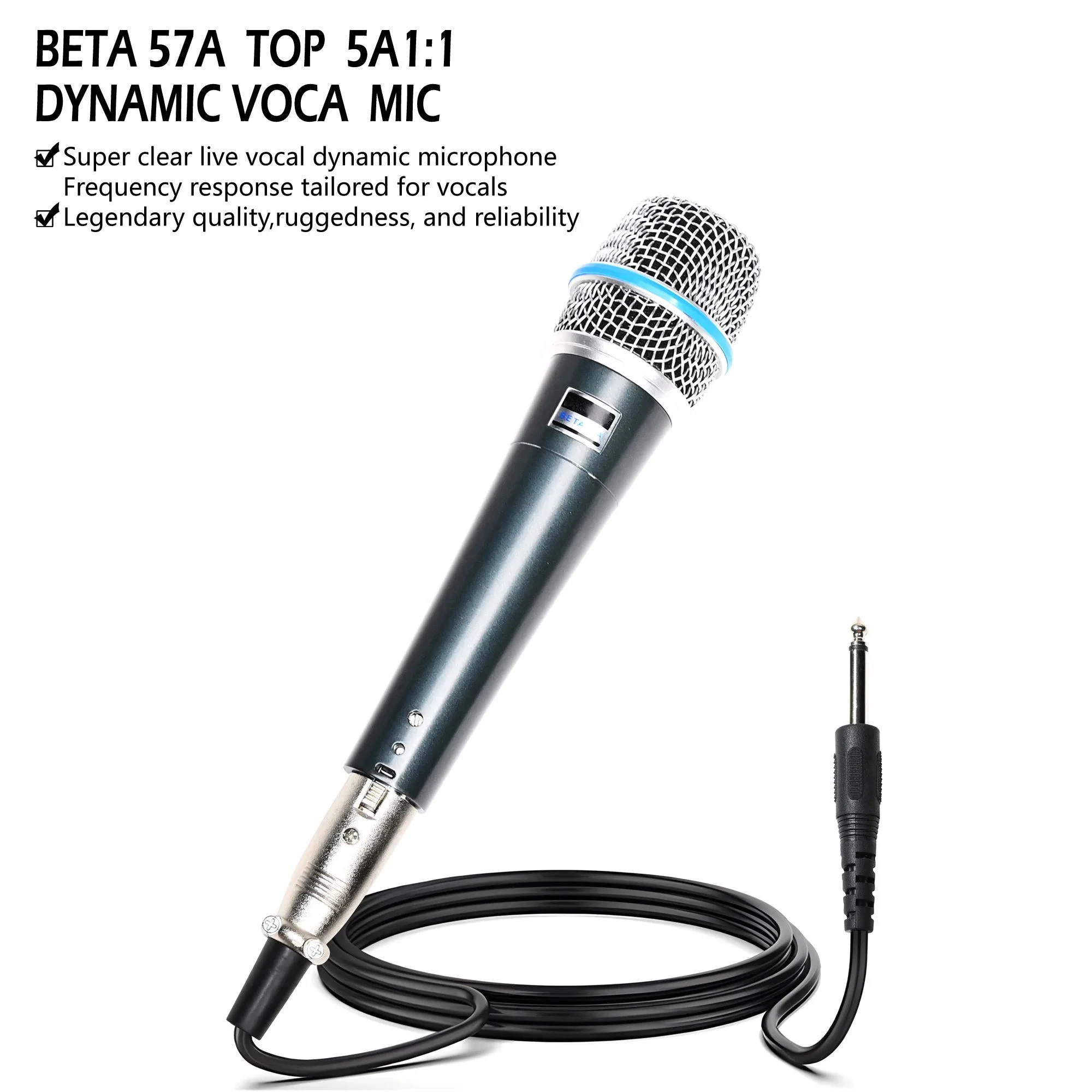 BETA 57A Supercardioid Dynamic Microphone For Stage Singing Professional Wired Microphone for Karaoke BBOX Recording Vocal