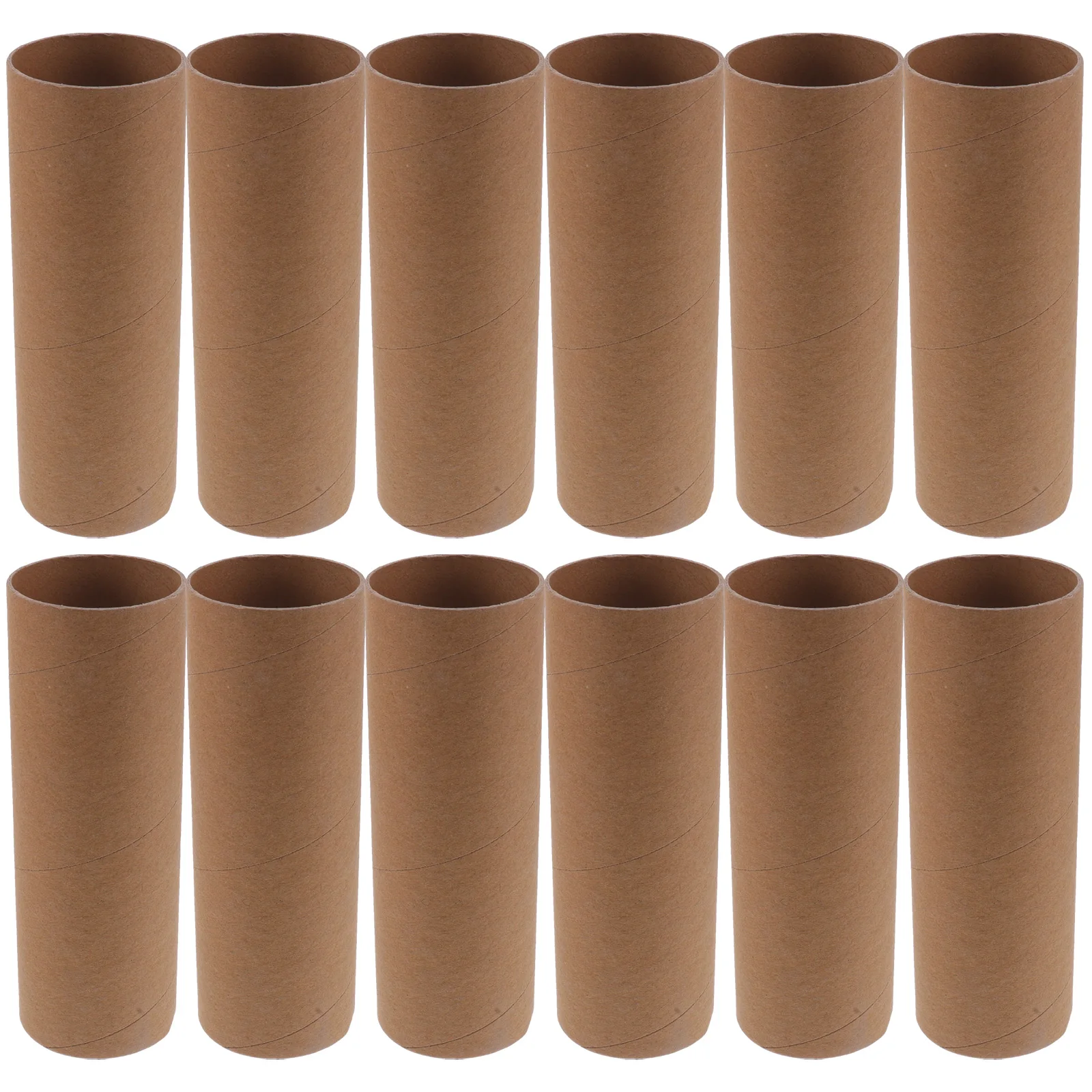12 Pcs Cardboard Tube Craft Tubes Cylinder Small Paper Brown for Towel Crafts Child