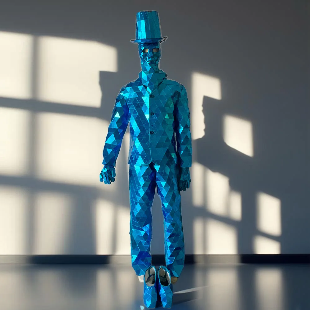 

НОВЫЙ ручной сшитый зеркальный мужской костюм, роскошный наряд для шоу, вечеринки, сценические танцевальные костюмы, костюм на Хэллоуин, новогодний костюм для мужчин