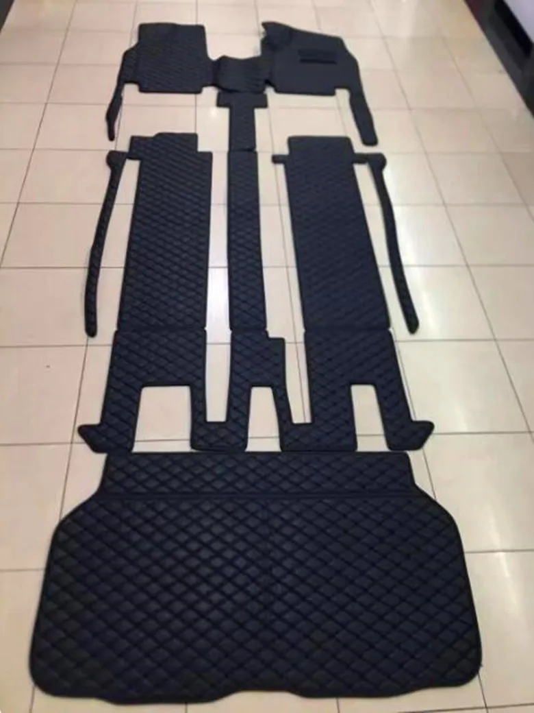 Custom full set car floor mats for Right hand drive Toyota Estima 7 8 seats 2022-2006 High quality Rugs waterproof carpets