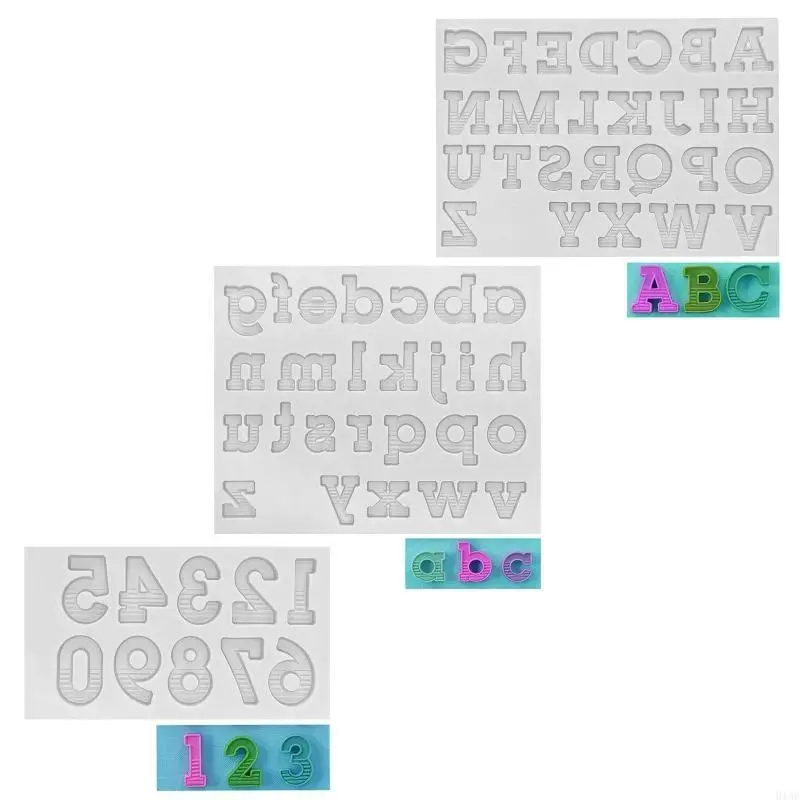 91AF Mini Letter Silicone Mold for DIY Keychain Jewelry Making Unique Alphabets Mold