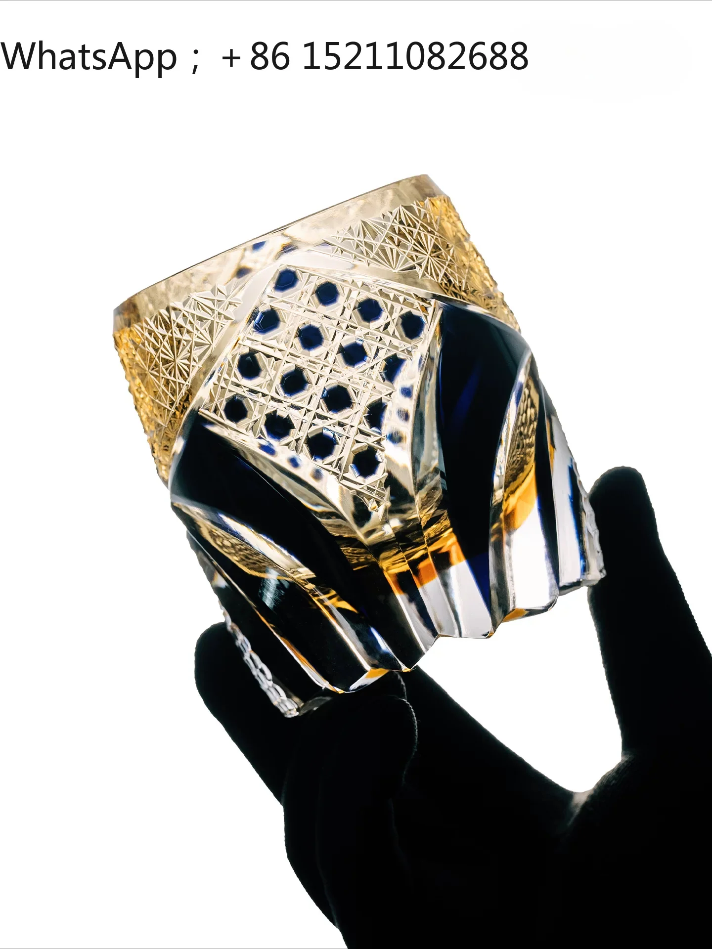 LLY Edo cutout Darth Vader Japanese handmade premium heavy industry crystal glass whiskey glass gift