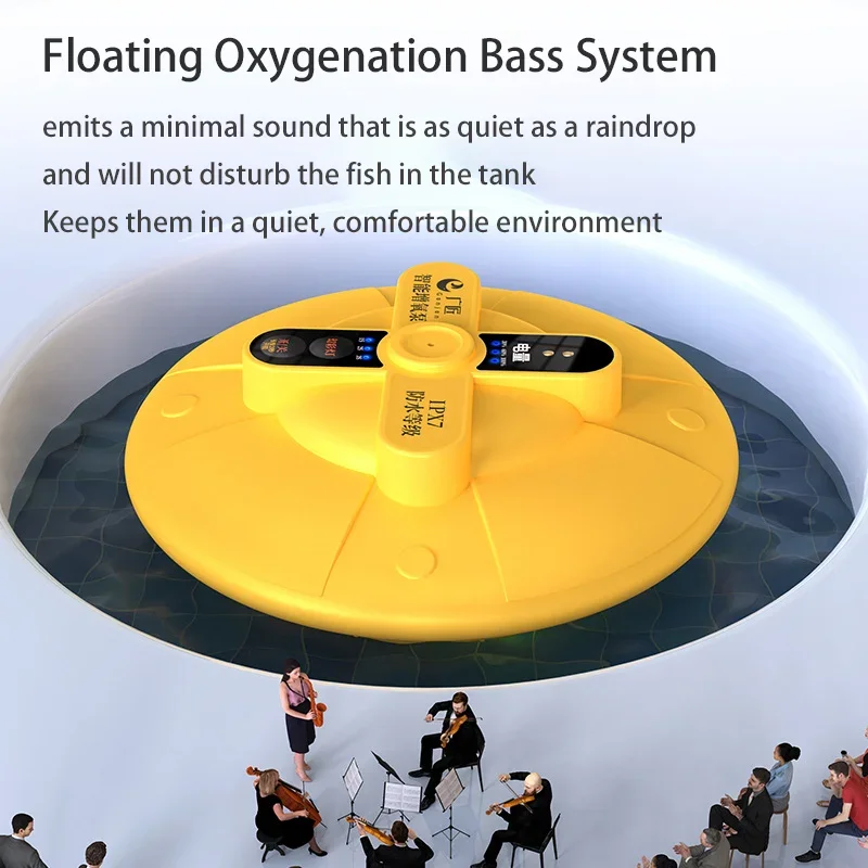 Floating Fish Tank Air Pump Aquarium Usb Single Hole Fishing Oxygen Pump with Color Lights Fish Tank Lighting 3000mAh
