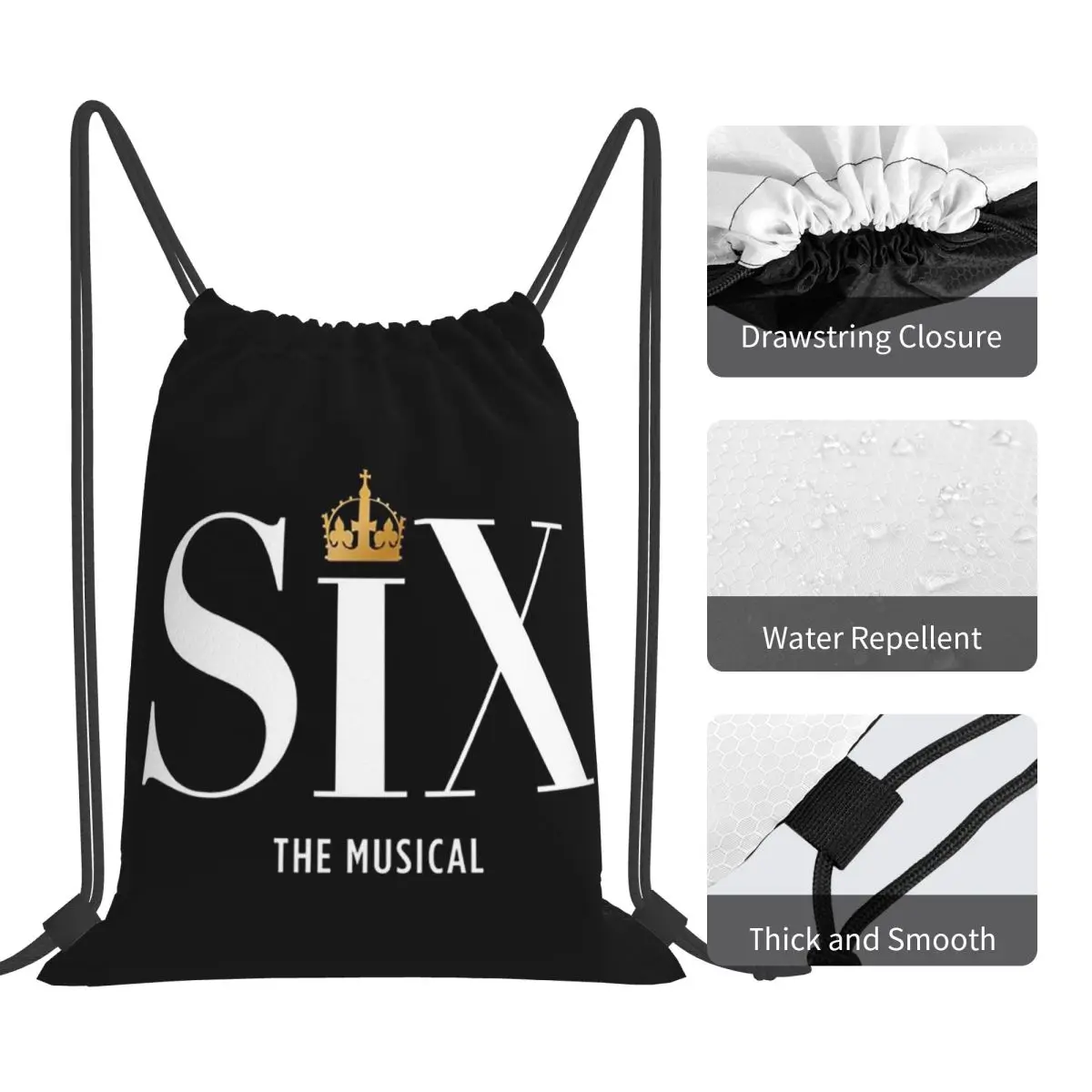 حقائب ظهر مكونة من ستة حقائب ظهر موسيقية عصرية محمولة برباط حقيبة رياضية حقائب كتب للمدرسة للرجال والنساء