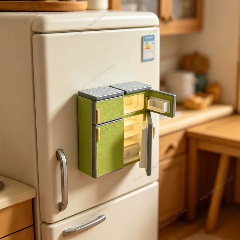 For 3D Printing Refrigerator Sticker Tile Merchandise Peripheral Souvenir Creative Design Retro Magnetic Attraction