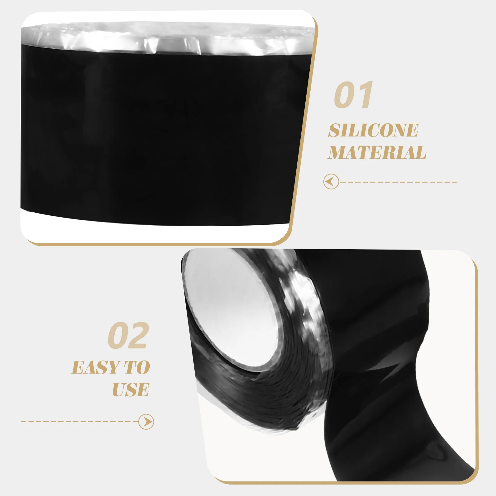 

Waterproof Tape 25x3m Black 05mm Thick Silicone Leak Repair Pipe Duct Heavy Duty Outdoor Plumbing Sealant Hose Fix Bath