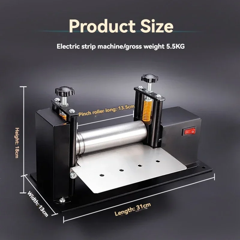 hot sales Electric hand crank Small leather drawing machine Manual glue Pulling shoulder strap tube pressing leather machine