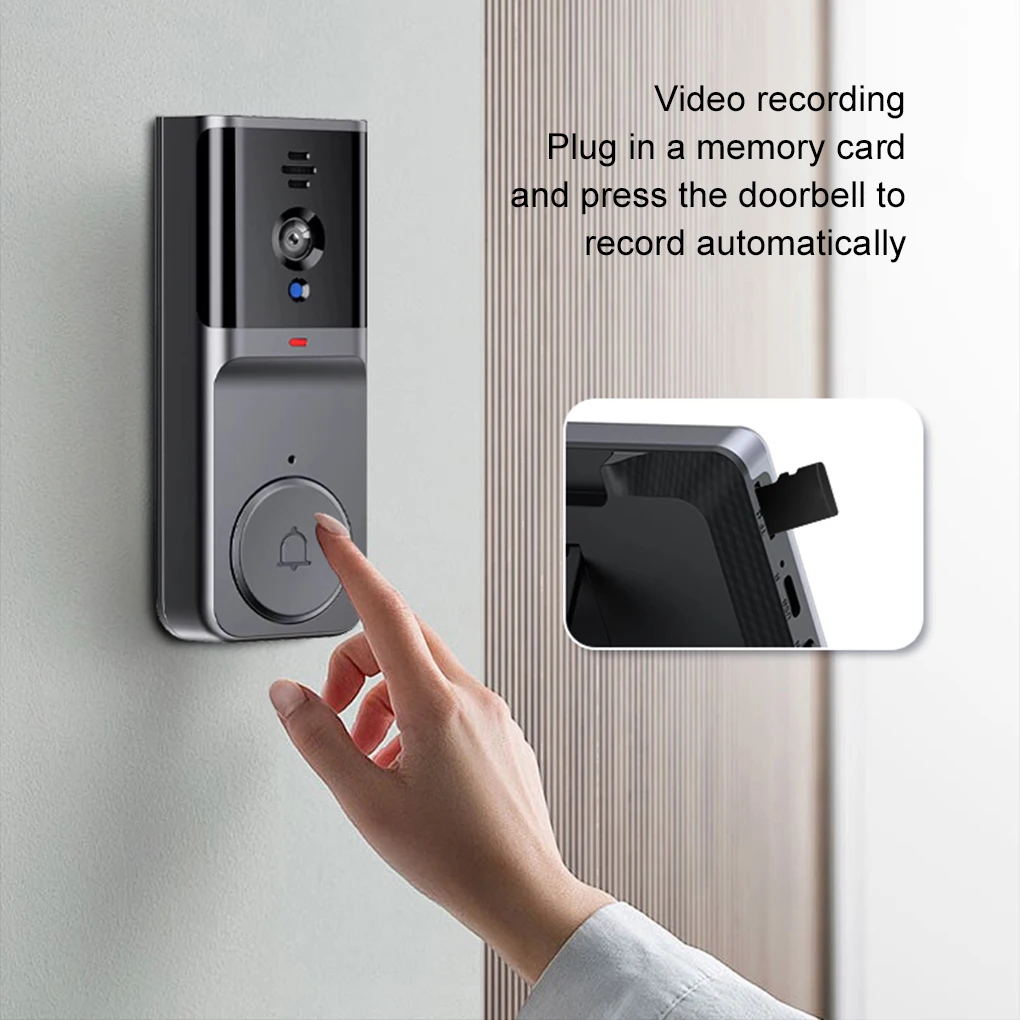 M16A جرس باب يتضمن شاشة عرض فيديو لاسلكي 4.3 بوصة مقاوم للماء 1080P 2.4G كاميرا فيديو IPS شاشة الأشعة تحت الحمراء للرؤية الليلية جرس الباب