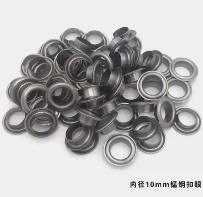 10mm Stainless Steel Eyelet Grommet Rings, High‑Quality Metal Buttonhole Fasteners 5‑Pack for Punching Equipment