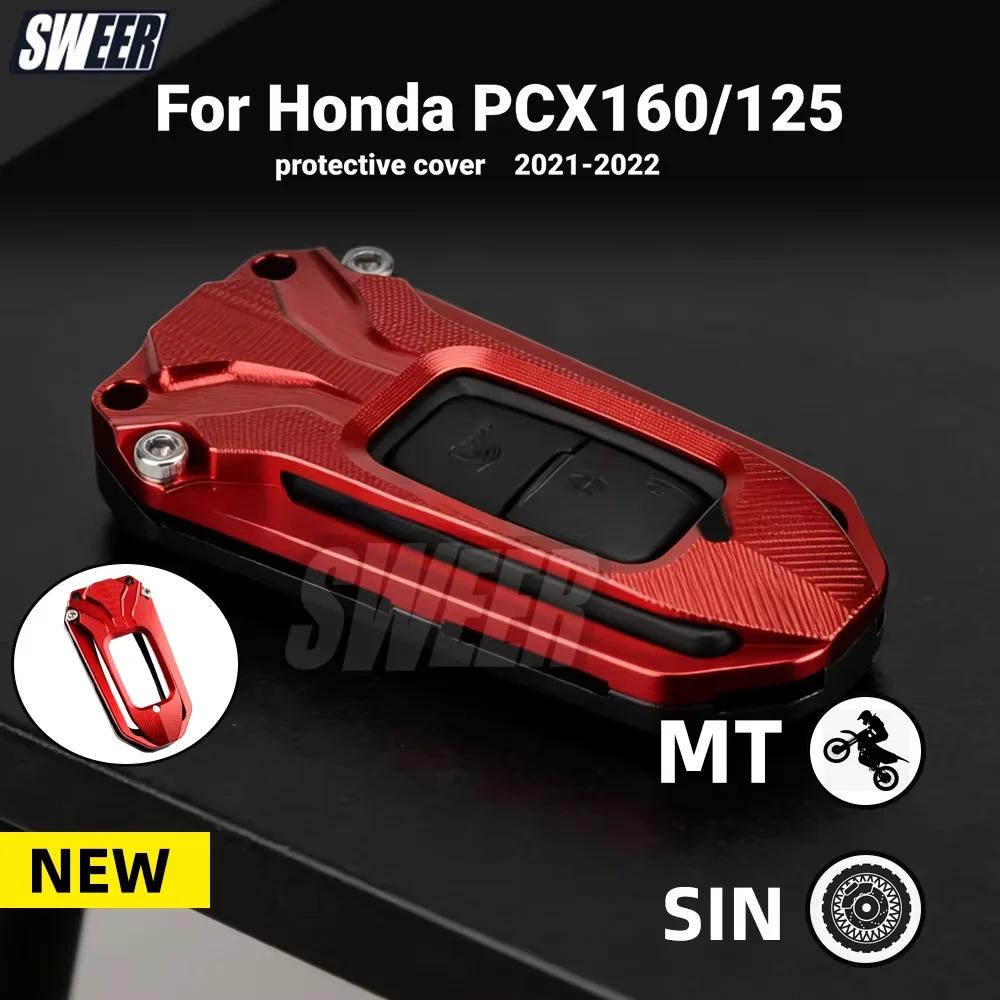 

Подходит для Honda PCX160/125 21-22, модификация мотоцикла, чехол для ключей из алюминиевого сплава, защитный чехол для пульта дистанционного управления