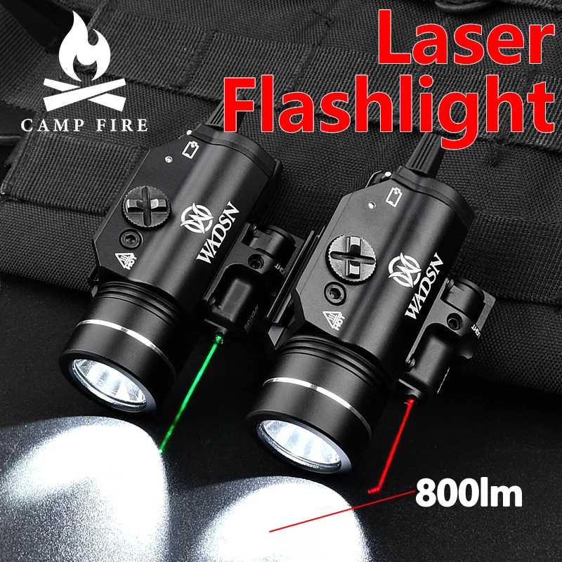 

Tactical wadsn Surefir XC2 Weapon Scout Flashlight Red Green Laser Sight For Pistol Torch Airsoft Glock G17 18C 19 Fit 20mm Rail