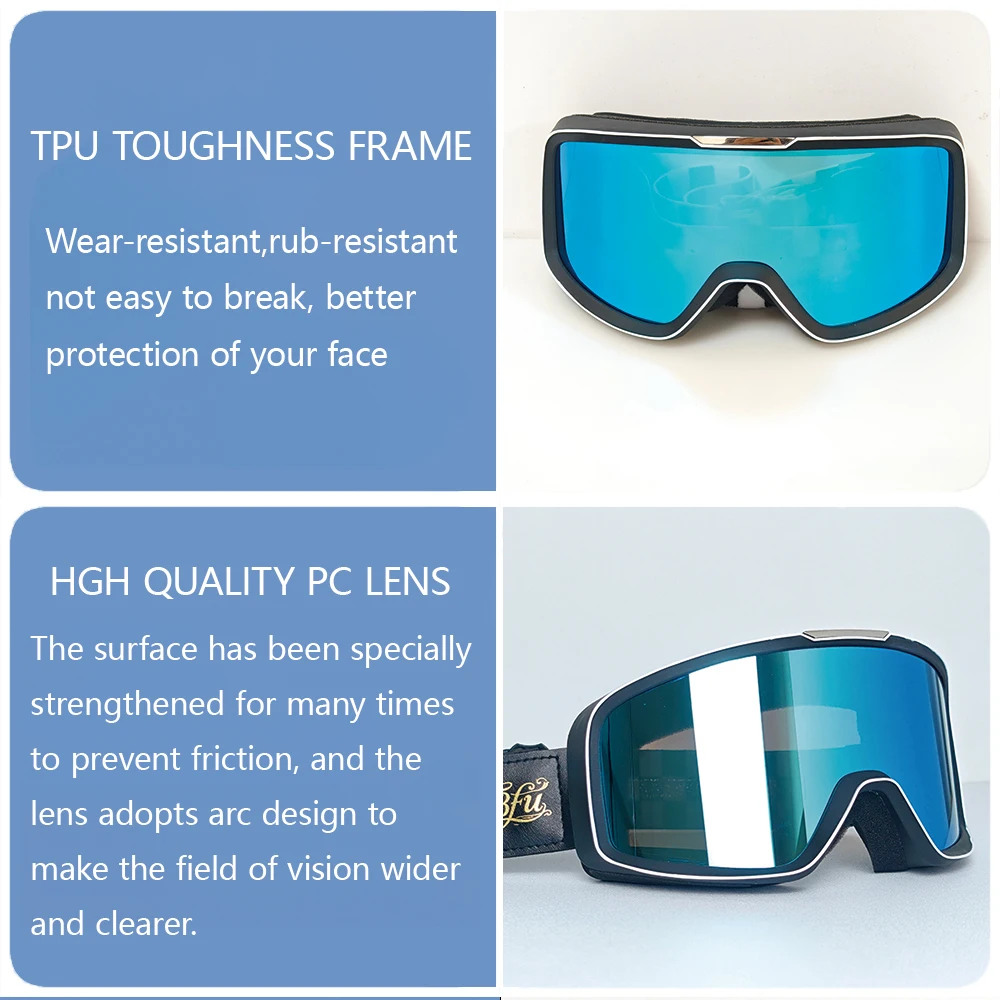 2025 FBFU Leder-Offroad-Outdoor-Ausrüstung, Motorradzubehör, winddicht, staubdicht, für Schneebergsport, Unisex