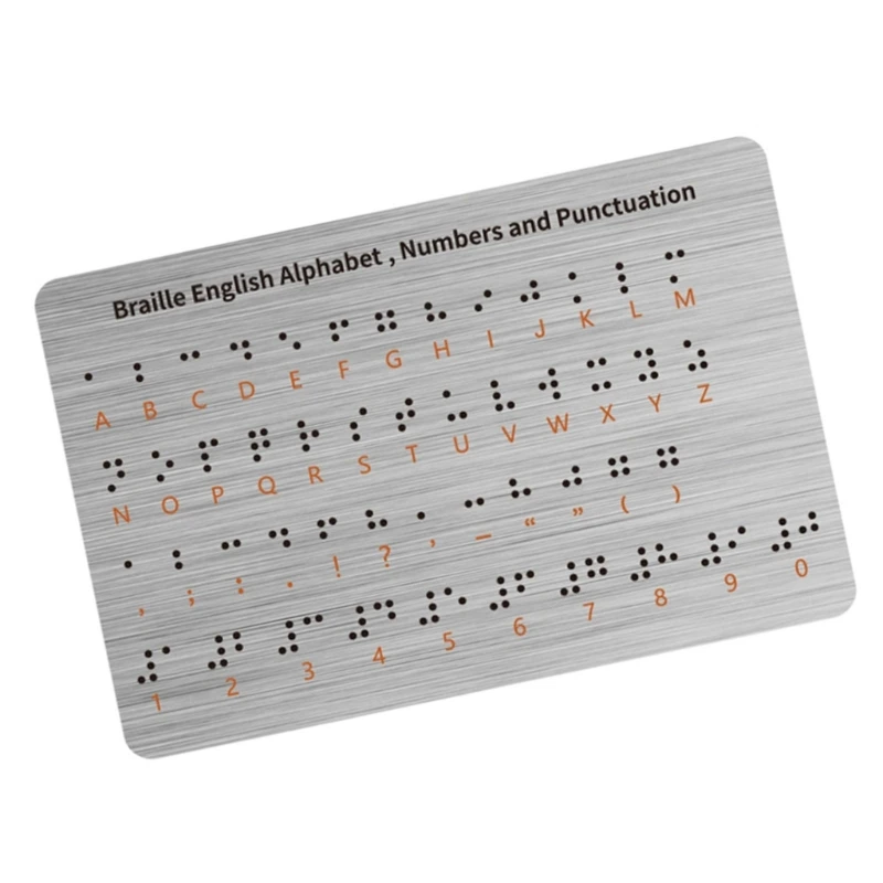 Tactile Braille Alphabets Number Board With Raised Numbers Punctuation Dots For Blind Students Learning Educational Tool
