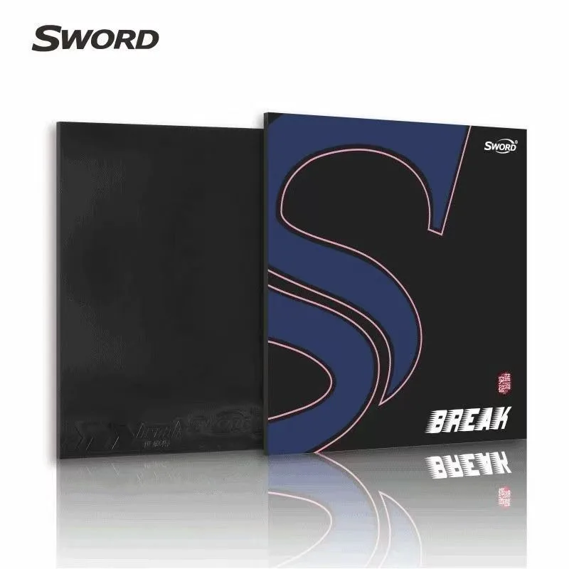 Borracha de Ping Pong Sword com Esponja Azul que Quebra a Cobertura de Esponja BREAK Cake e Cola Reversível