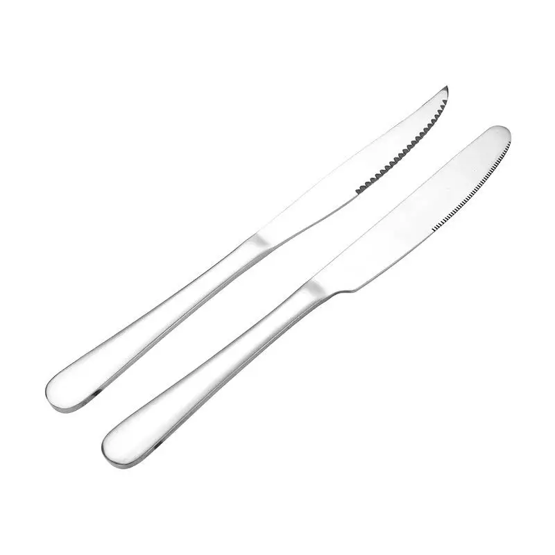 

1010 Series Stainless Steel Western Dining Cutlery Set - Steak Knife And Fork Thickened Main Course round Head Design for Adults