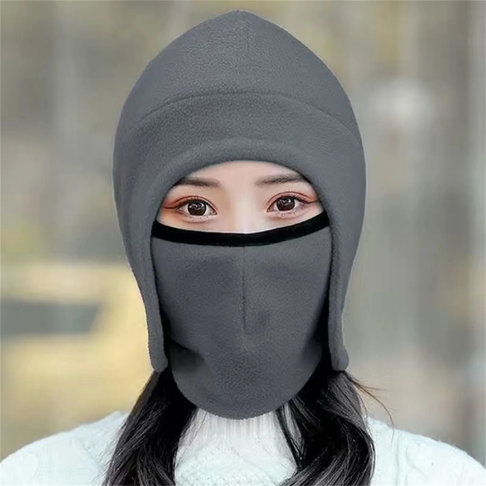 Thermal Head Cover Fleece Face Mask Men Women Winter Cycling Plush Warm Hat Windproof Motorcycle Hood Polar Fleece Balaclava Hat