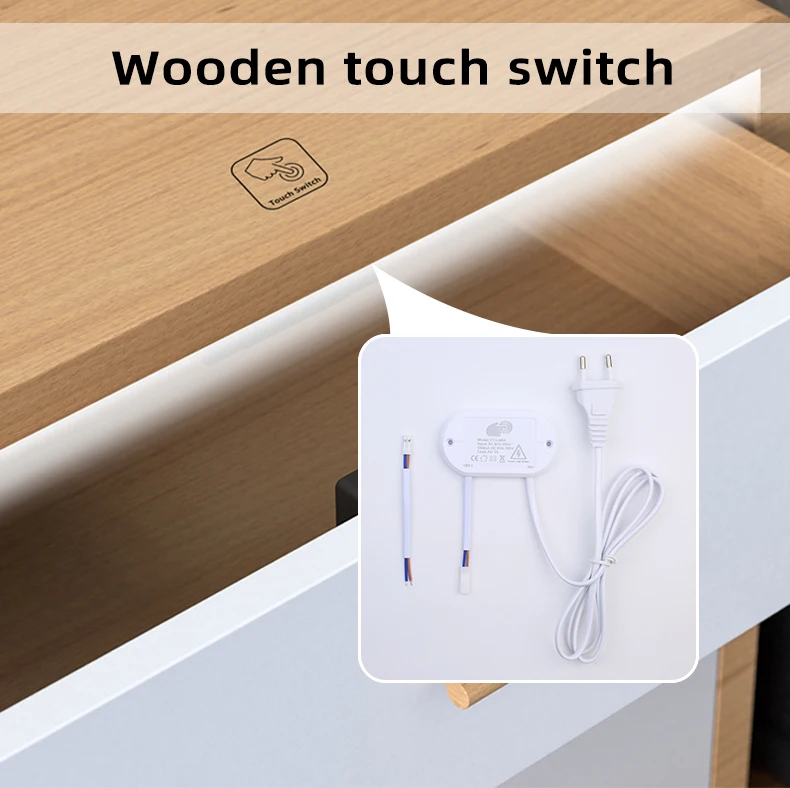 AC 110V-220V LED-Touchsensor-Schalter, Durchdringt 40mm Dickes Holz, Geeignet für Möbel-Einbauschalter – Detail 1