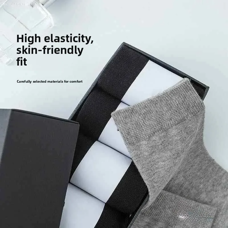 Anti-Odor  Color Men's Socks 100 Pairs for Street Vendors Comfortable Breathable Cotton Short Socks ABEYINUOR Brand