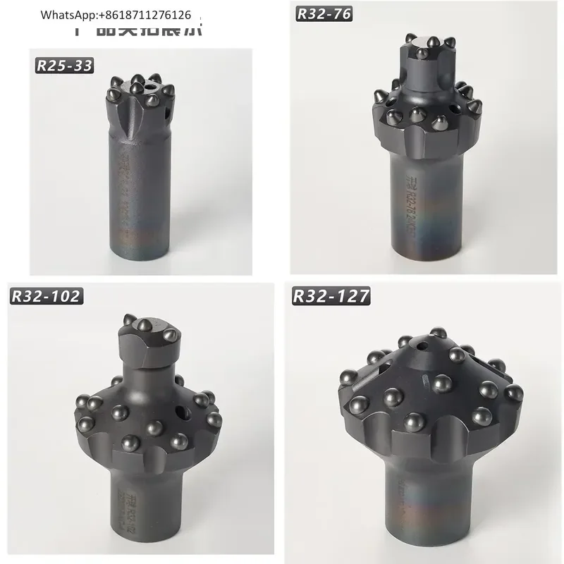 1pcs Kick-off Bit Ball Tooth Umbrella Reaming Bit with R32 Thread Sizes 76mm 89mm 102mm 127mm for Hydraulic Trolley Rock