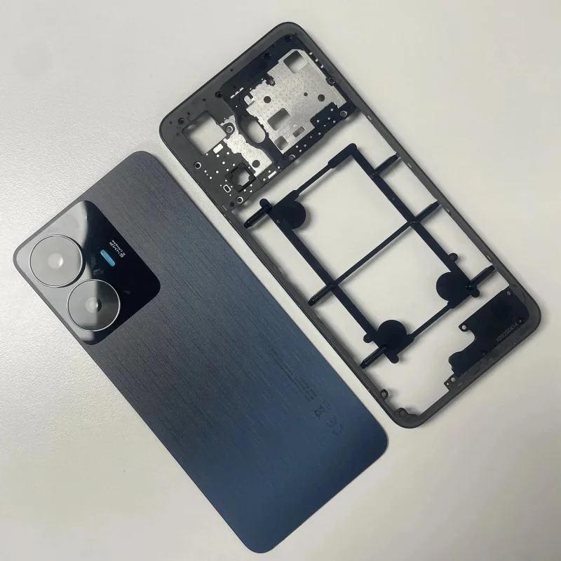 

Full Housing For Realme C55 Back Cover Middle Frame Side Key Camera Glass Lens
